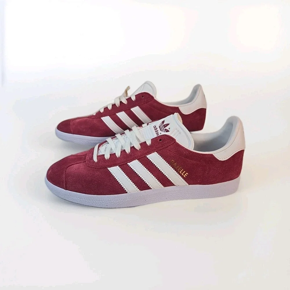 ADIDAS‎ GAZELLE 'COLLEGIATE BURGUNDY WHITE' - B41645 Mens 13